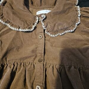 Zara Brown Corduroy Kids Dress